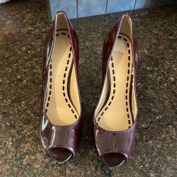 Enzo Angiolini Dark Burgundy Platform Heels - Picture 5 of 10